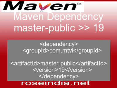 Maven dependency of master-public version 19
