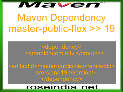 Maven dependency of master-public-flex version 19