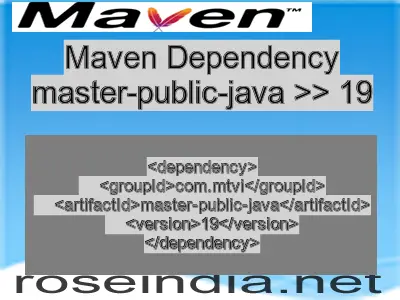 Maven dependency of master-public-java version 19
