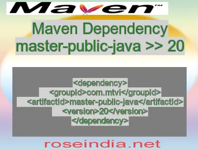 Maven dependency of master-public-java version 20