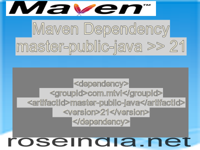 Maven dependency of master-public-java version 21