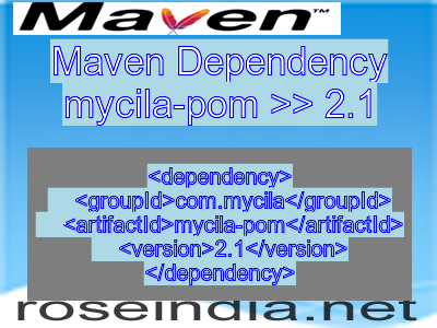Maven dependency of mycila-pom version 2.1