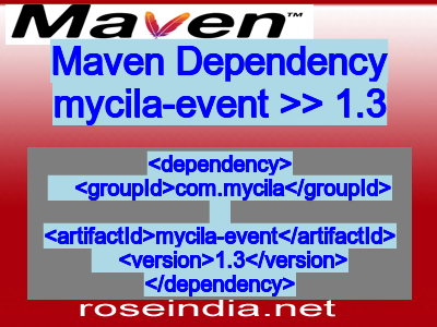 Maven dependency of mycila-event version 1.3