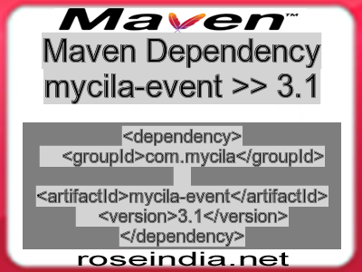 Maven dependency of mycila-event version 3.1