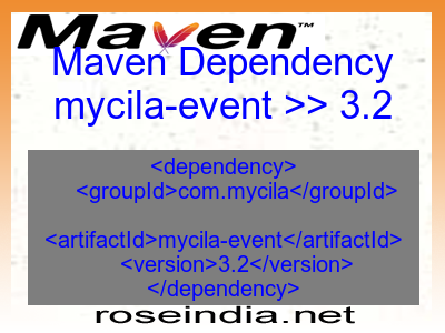 Maven dependency of mycila-event version 3.2