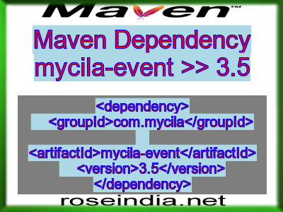 Maven dependency of mycila-event version 3.5