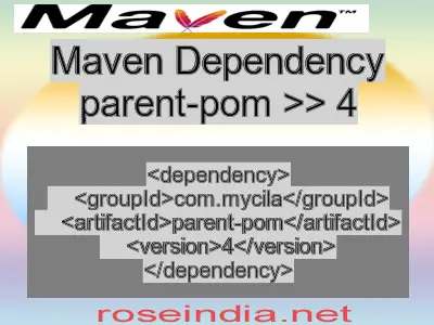 Maven dependency of parent-pom version 4