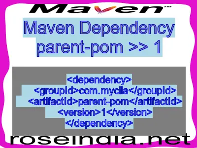 Maven dependency of parent-pom version 1
