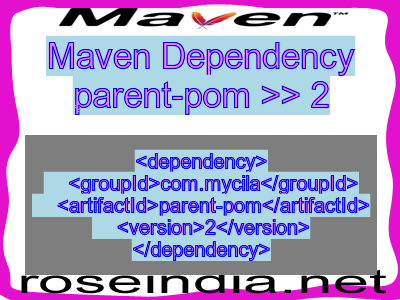 Maven dependency of parent-pom version 2