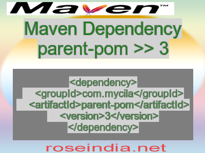 Maven dependency of parent-pom version 3