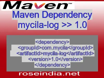 Maven dependency of mycila-log version 1.0