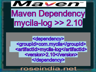 Maven dependency of mycila-log version 2.10