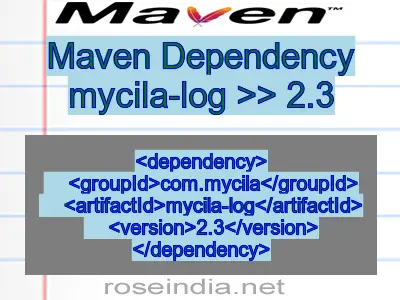 Maven dependency of mycila-log version 2.3
