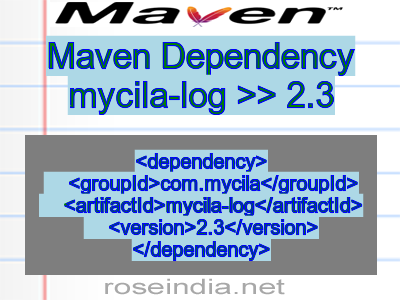 Maven dependency of mycila-log version 2.3