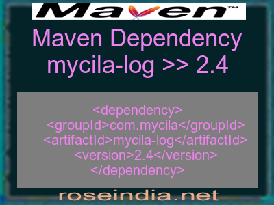 Maven dependency of mycila-log version 2.4