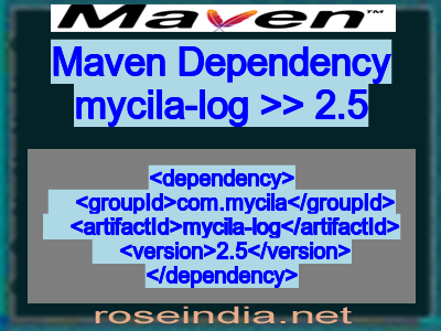 Maven dependency of mycila-log version 2.5