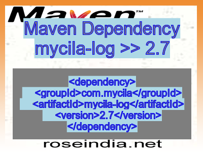 Maven dependency of mycila-log version 2.7