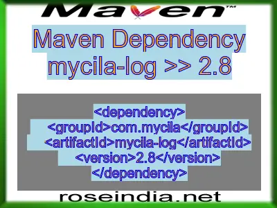 Maven dependency of mycila-log version 2.8
