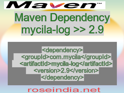Maven dependency of mycila-log version 2.9