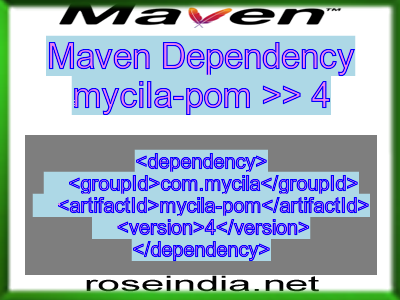 Maven dependency of mycila-pom version 4