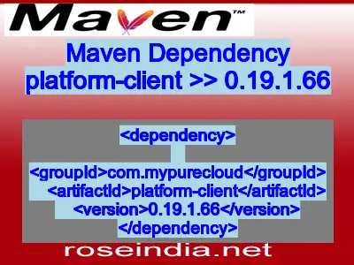 Maven dependency of platform-client version 0.19.1.66
