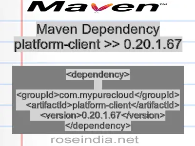 Maven dependency of platform-client version 0.20.1.67