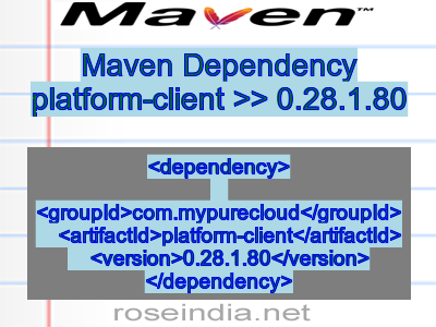 Maven dependency of platform-client version 0.28.1.80