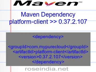 Maven dependency of platform-client version 0.37.2.107