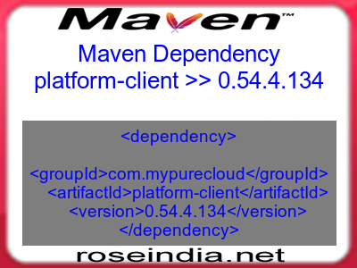 Maven dependency of platform-client version 0.54.4.134