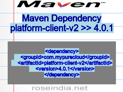 Maven dependency of platform-client-v2 version 4.0.1
