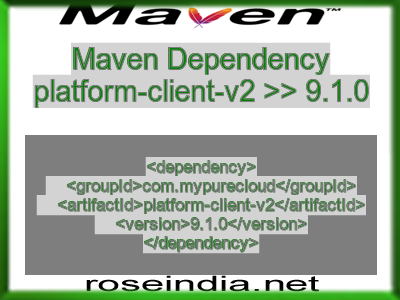 Maven dependency of platform-client-v2 version 9.1.0