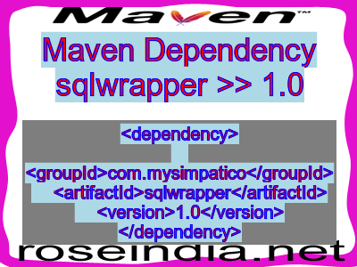 Maven dependency of sqlwrapper version 1.0