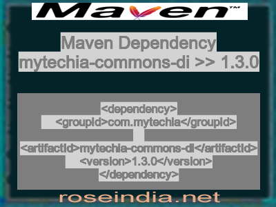 Maven dependency of mytechia-commons-di version 1.3.0