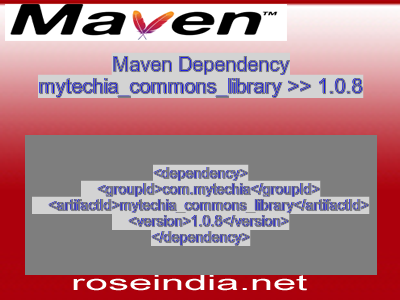 Maven dependency of mytechia_commons_library version 1.0.8