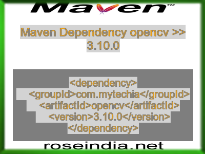 Maven dependency of opencv version 3.10.0
