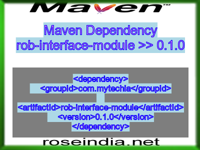 Maven dependency of rob-interface-module version 0.1.0