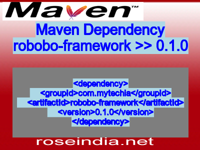 Maven dependency of robobo-framework version 0.1.0