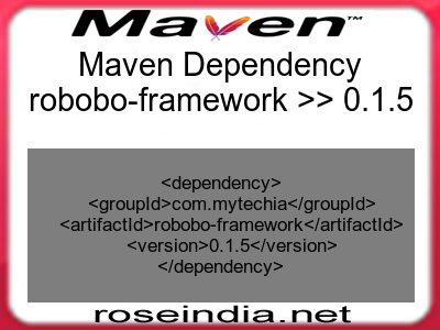 Maven dependency of robobo-framework version 0.1.5