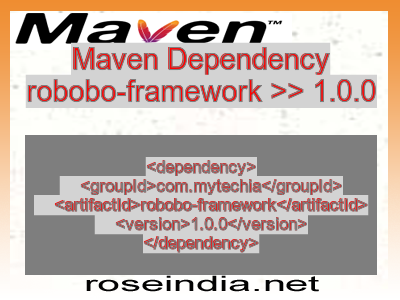 Maven dependency of robobo-framework version 1.0.0