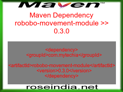 Maven dependency of robobo-movement-module version 0.3.0