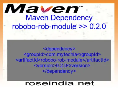 Maven dependency of robobo-rob-module version 0.2.0