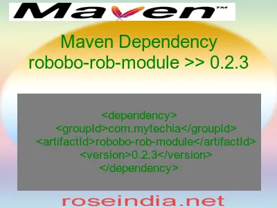 Maven dependency of robobo-rob-module version 0.2.3
