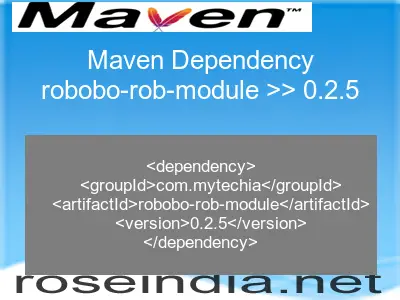 Maven dependency of robobo-rob-module version 0.2.5