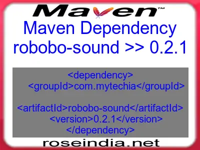 Maven dependency of robobo-sound version 0.2.1