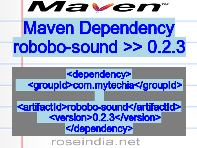 Maven dependency of robobo-sound version 0.2.3