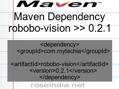 Maven dependency of robobo-vision version 0.2.1