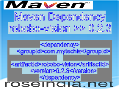 Maven dependency of robobo-vision version 0.2.3