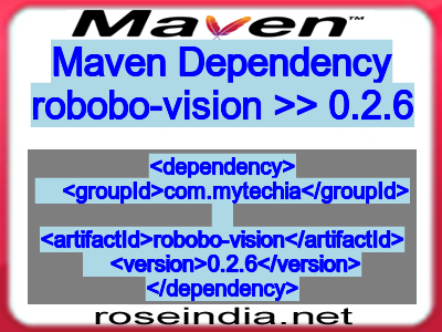 Maven dependency of robobo-vision version 0.2.6