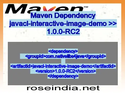 Maven dependency of javacl-interactive-image-demo version 1.0.0-RC2
