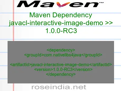 Maven dependency of javacl-interactive-image-demo version 1.0.0-RC3